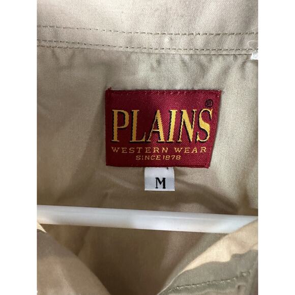 Plains Western Shirt Pearl Snap Aztec Size M Long Sleeve Country Cowboy Rodeo - Picture 4 of 4